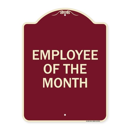 Signmission Designer Series Sign Parking Stencil, Burgundy Heavy-Gauge Aluminum Sign, 24" x 18", BU-1824-23351 A-DES-BU-1824-23351